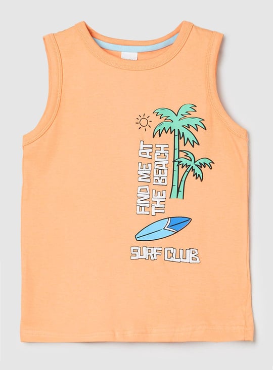 Boys Graphic Printed Vest