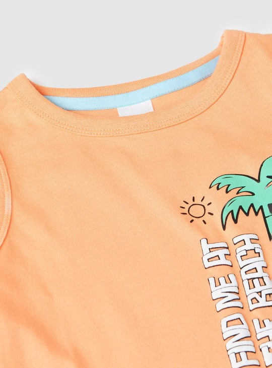 Boys Graphic Printed Vest