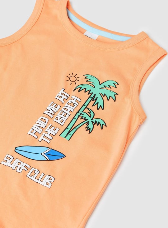 Boys Graphic Printed Vest