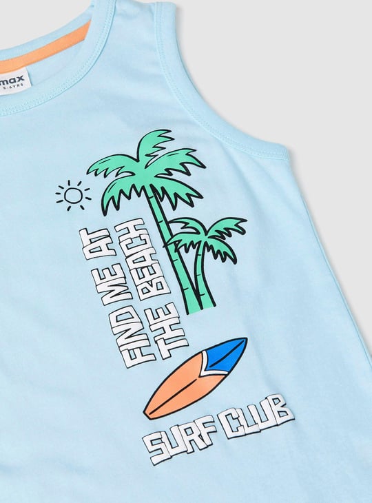 Boys Graphic Printed Vest