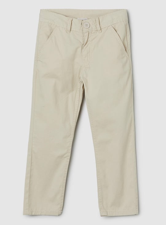 Boys Solid Regular Fit Trousers