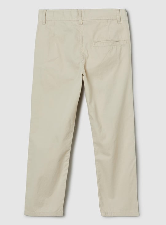 Boys Solid Regular Fit Trousers