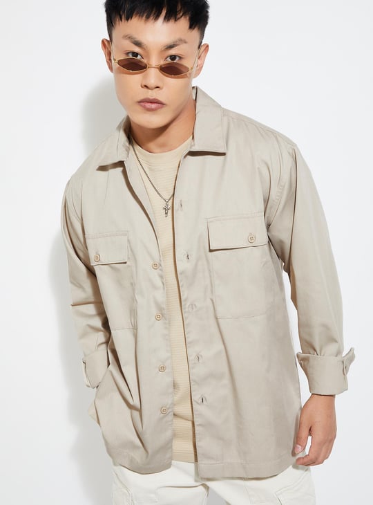 URB_N Men Relaxed Fit Solid Shirt
