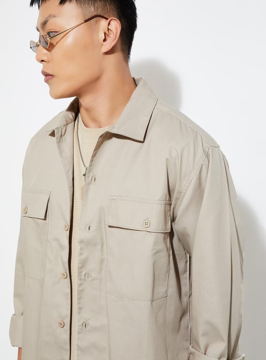 URB_N Men Relaxed Fit Solid Shirt