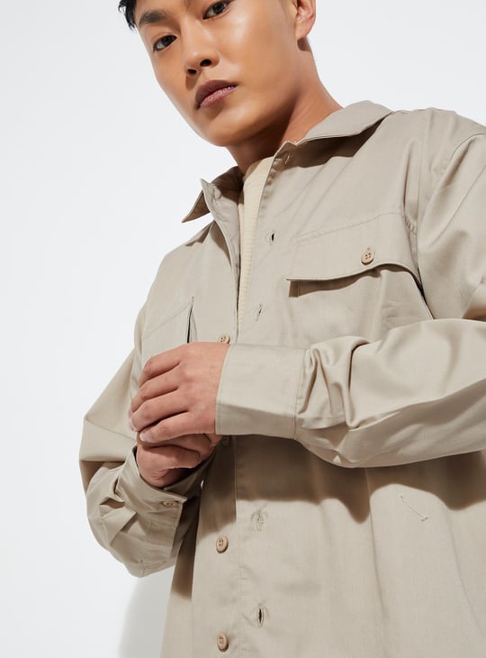 URB_N Men Relaxed Fit Solid Shirt
