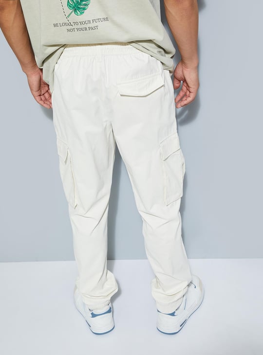 URB_N Men Solid Cargo Joggers