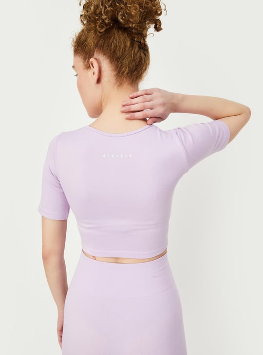 Women Ribbed Sports T-shirt