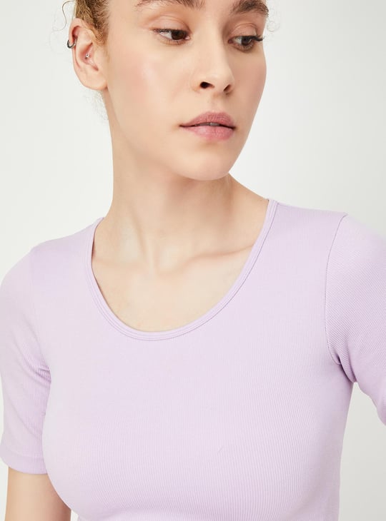 Women Ribbed Sports T-shirt