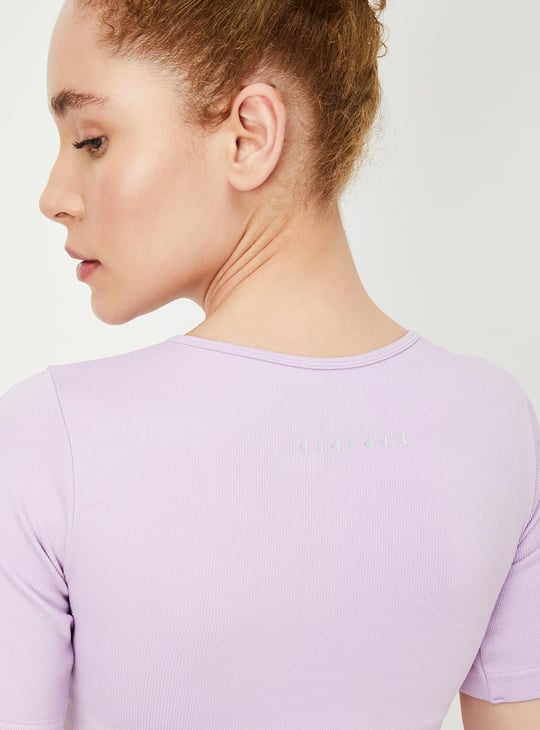 Women Ribbed Sports T-shirt