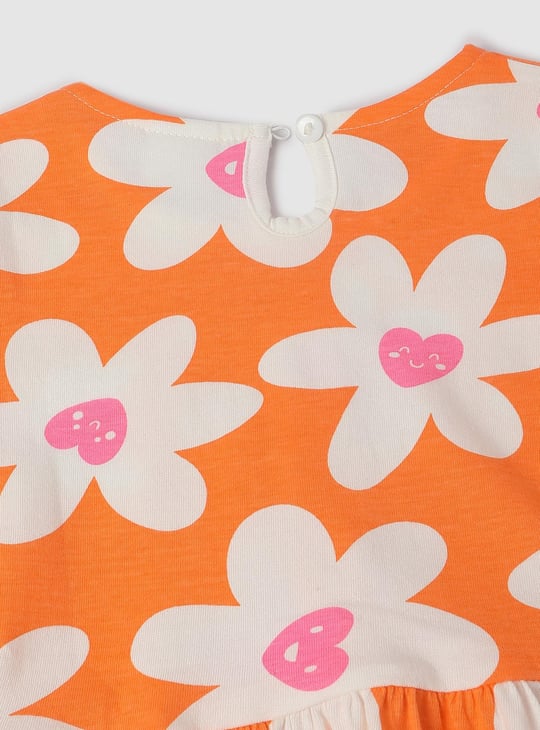 Girls Printed Fit and Flare Dress