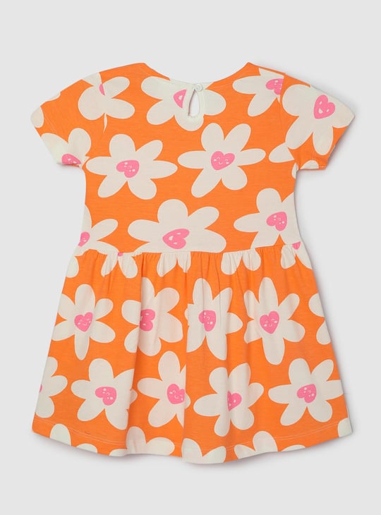 Girls Printed Fit and Flare Dress