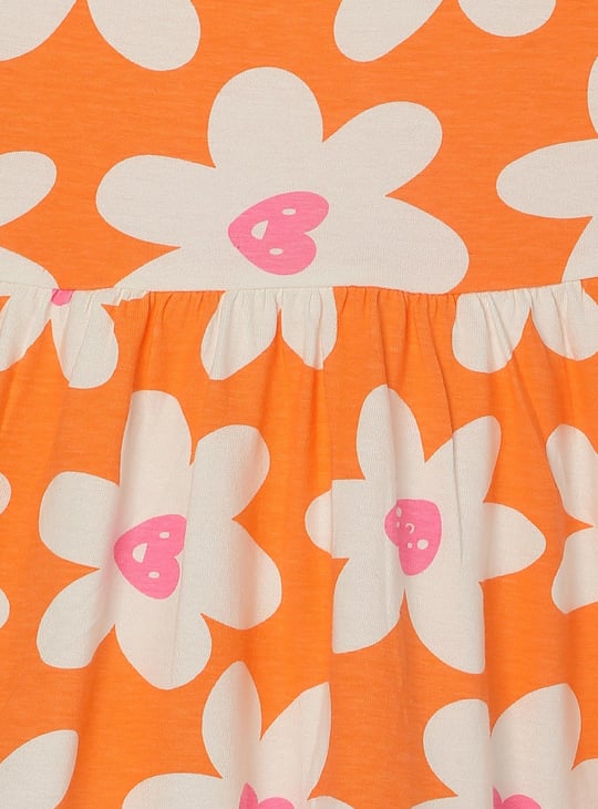 Girls Printed Fit and Flare Dress