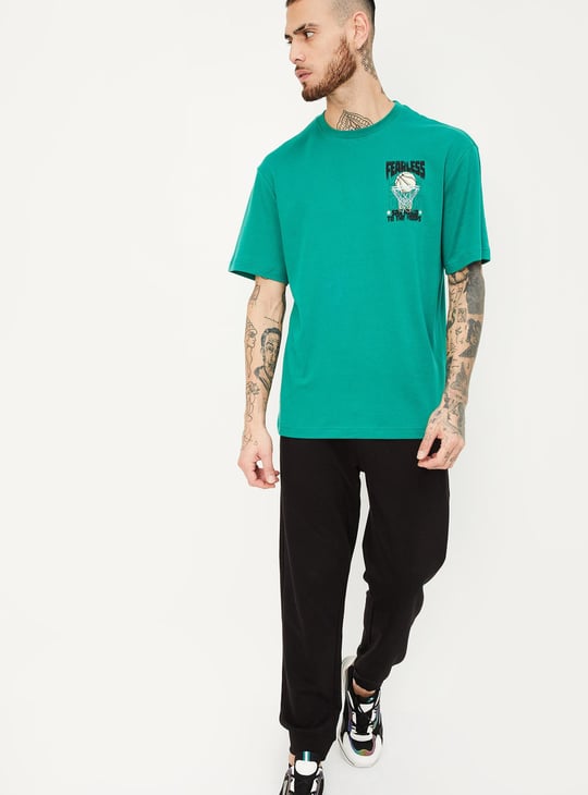 Men Oversized Back Printed T-shirt