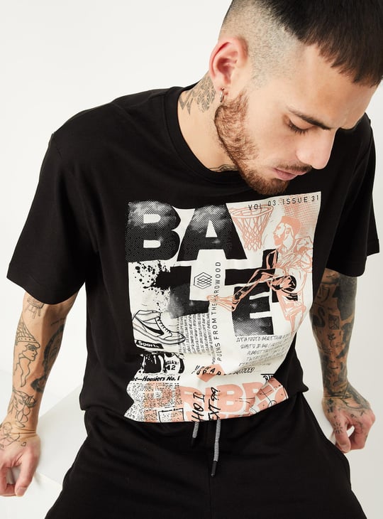 Men Sports Graphic T-shirt