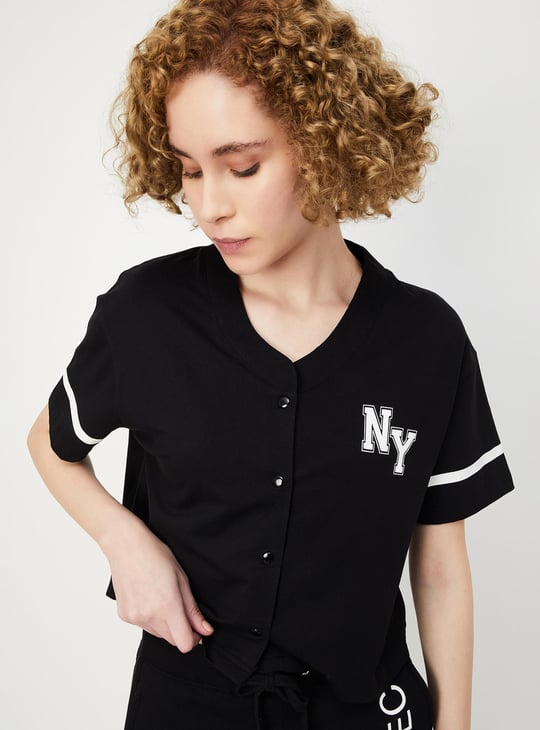 Women Printed Baseball Shirt