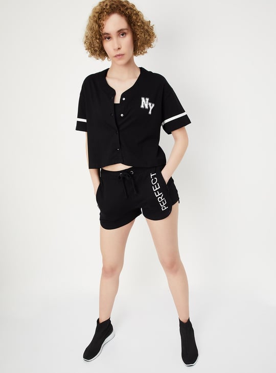 Women Printed Baseball Shirt