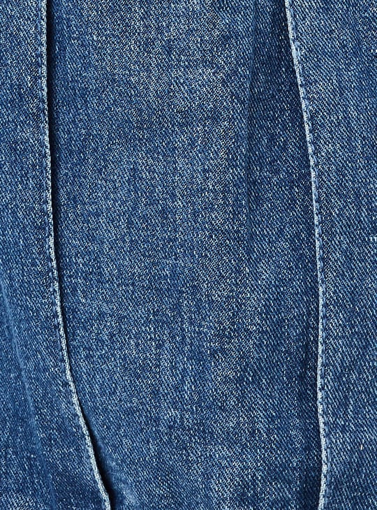 Women Parachute Fit Washed Cargo Jeans