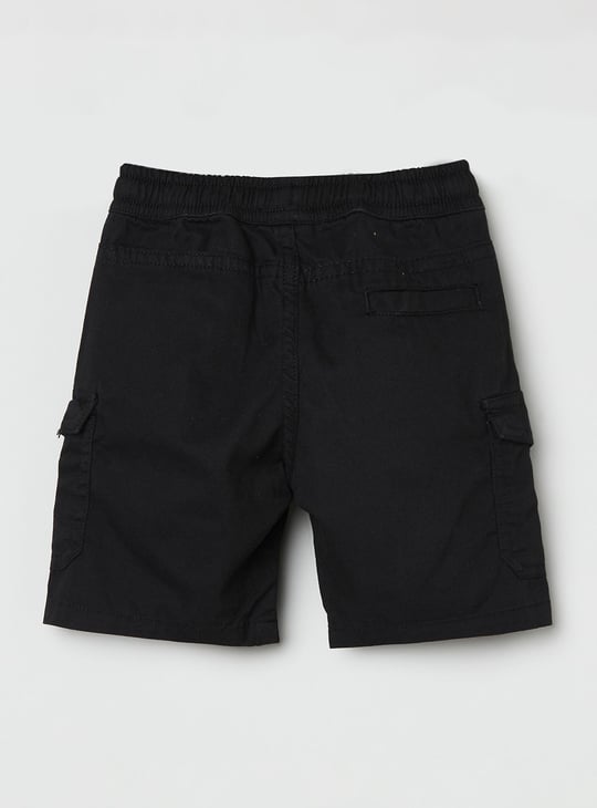 Boys Solid Cargo Shorts