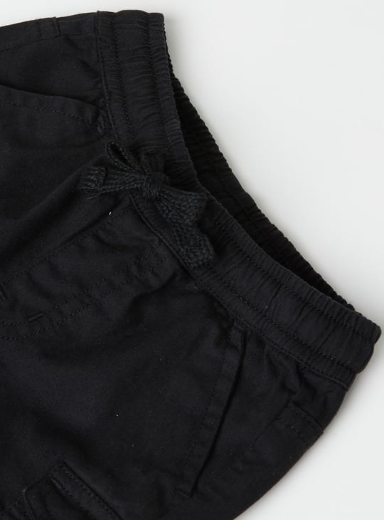 Boys Solid Cargo Shorts