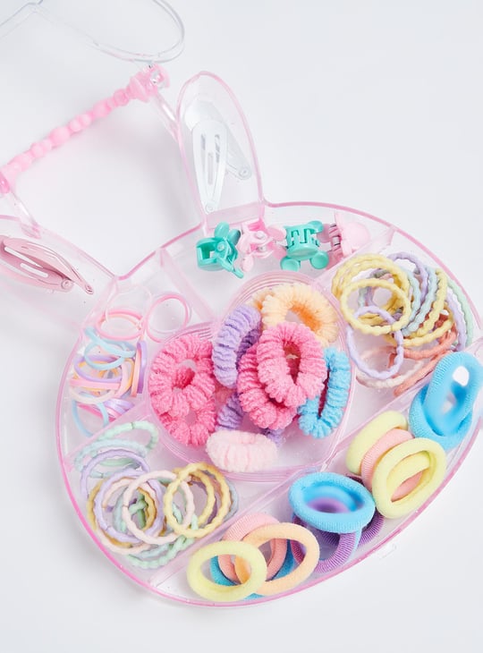 Girls Assorted Hair Accessories with Bunny-Shaped Box