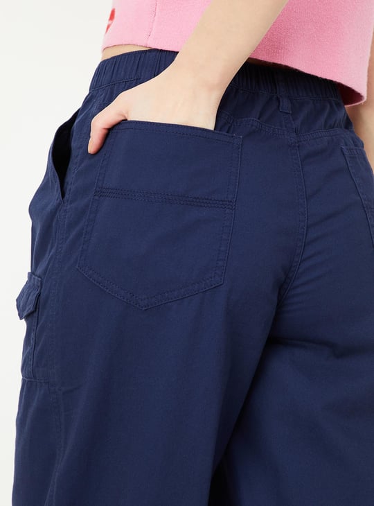 Women Solid Parachute Pants