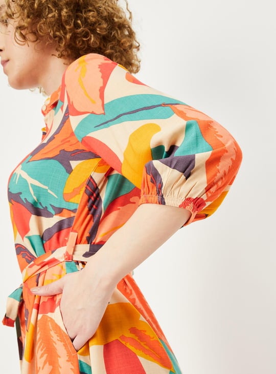 Women Printed Shirt Dress