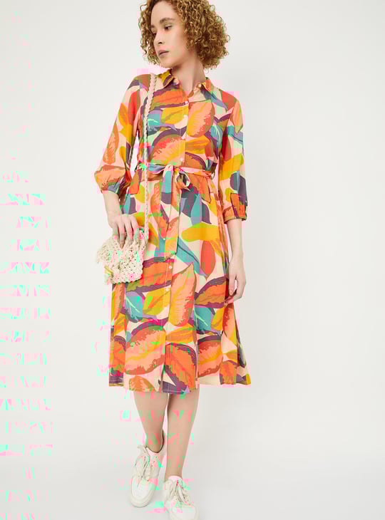 Women Printed Shirt Dress