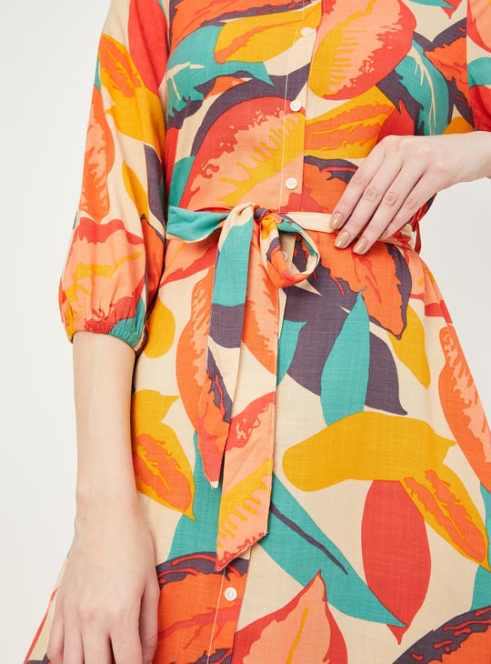 Women Printed Shirt Dress