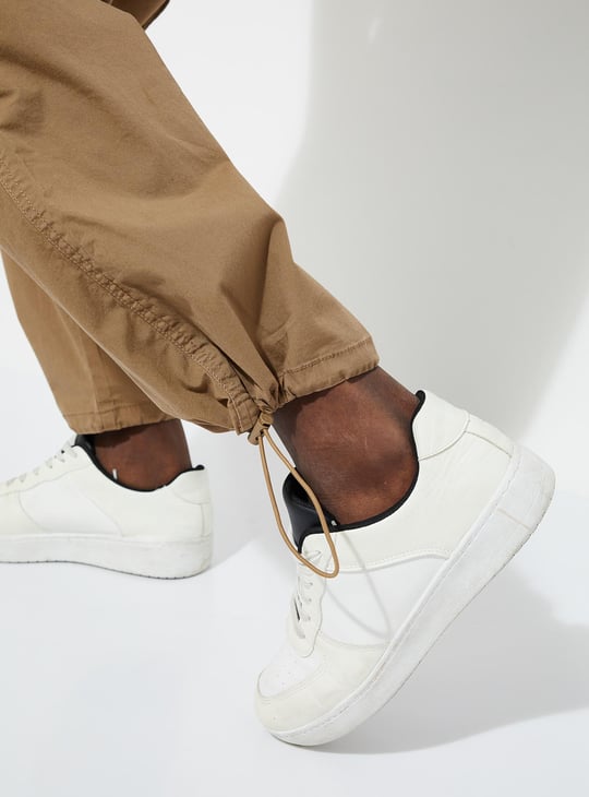 Men Relaxed Fit Parachute Cargo Pants