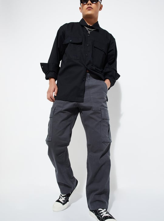 URB_N Men Relaxed Fit Cargo Trousers