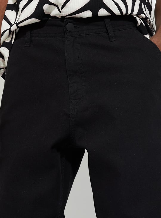 URB_N Men Relaxed Fit Solid Carpenter Trousers