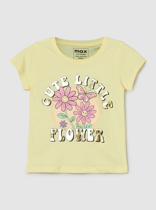 Girls Metallic Printed T-shirt