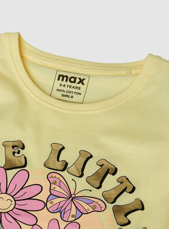 Girls Metallic Printed T-shirt