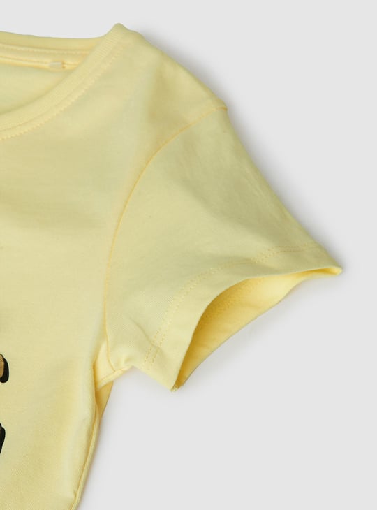 Girls Metallic Printed T-shirt