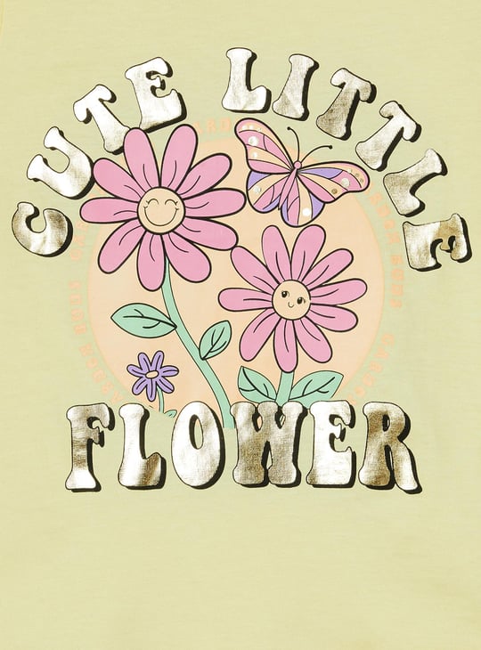 Girls Metallic Printed T-shirt