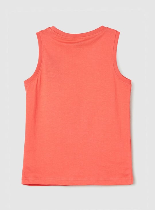 Boys Solid Sleeveless T-shirt