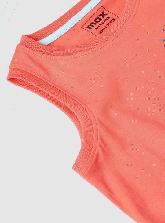 Boys Solid Sleeveless T-shirt