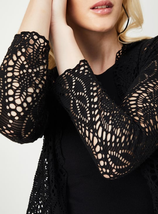 Women Lace Design Shrug