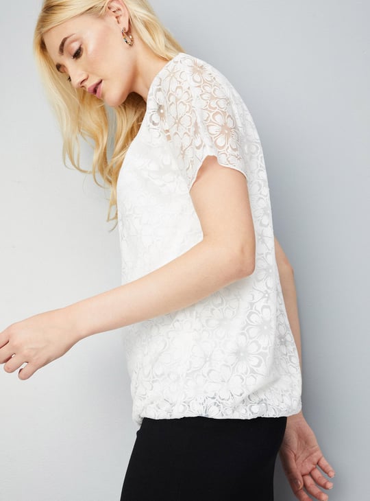 Women Floral Knit Top