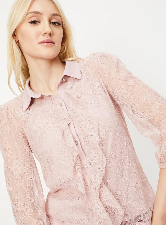 Women Lace Blouse with Camisole