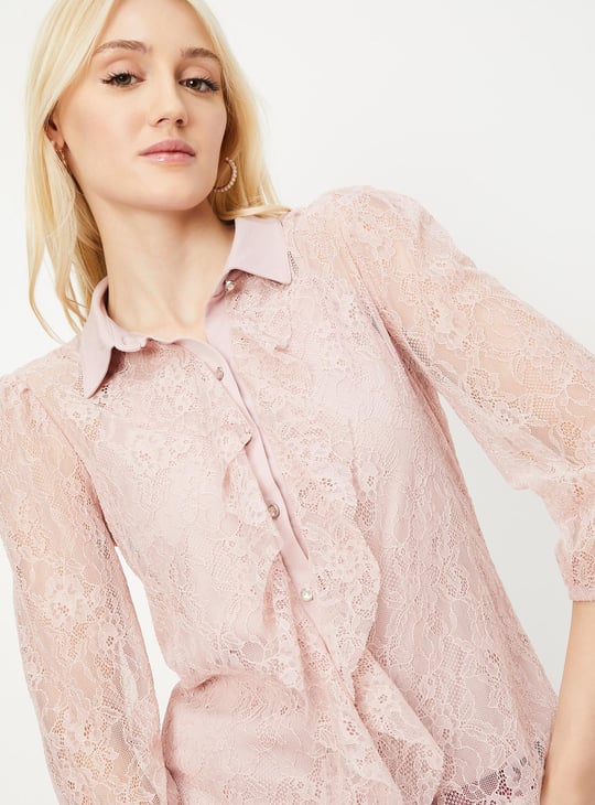 Women Lace Blouse with Camisole