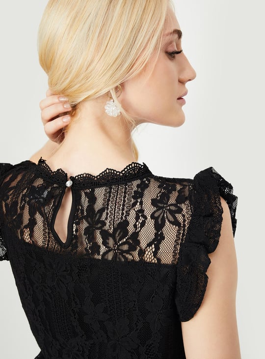 Women Floral Lace Top
