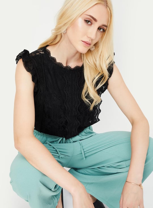 Women Floral Lace Top