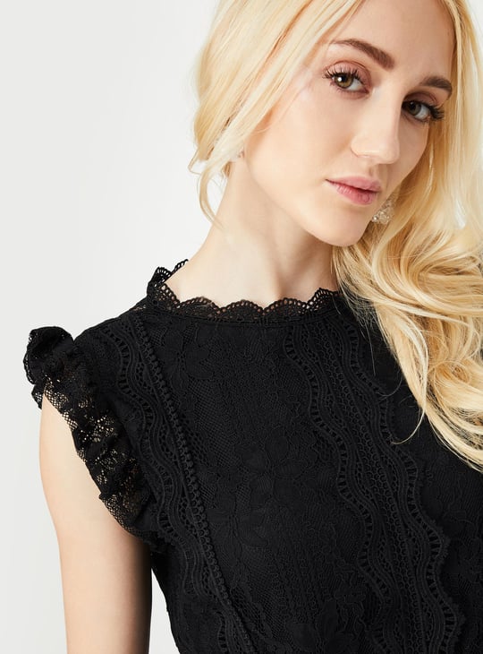 Women Floral Lace Top