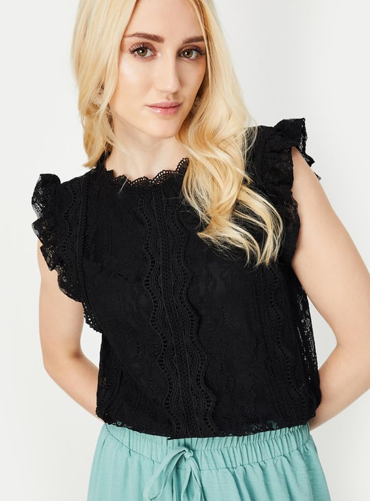 Women Floral Lace Top