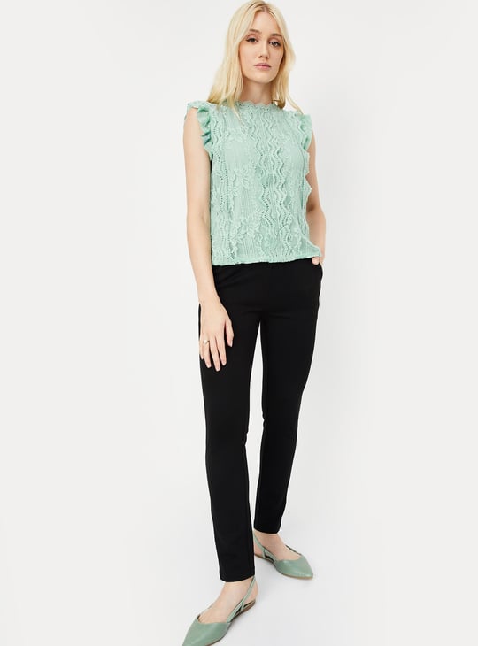 Women Floral Lace Top