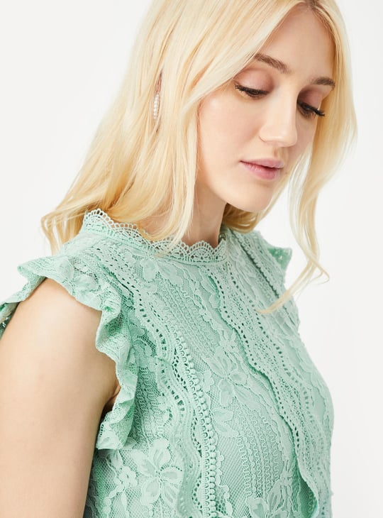 Women Floral Lace Top