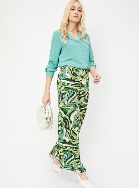 Women Printed Wide Legged Trousers