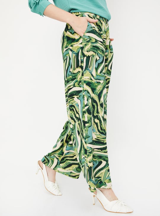 Women Printed Wide Legged Trousers