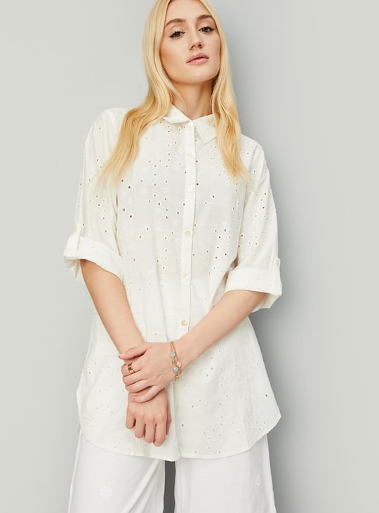 Women Schiffli Casual Tunic